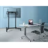 Equip TV állvány - 650632 (55"-100" álló, dönthető, állítható magasság, gurulós, motoros, Max.:120kg, fekete)