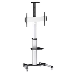   SUNNE (S21) TV állvány, gurulós, 37"-70", max 50kg (ezüst)