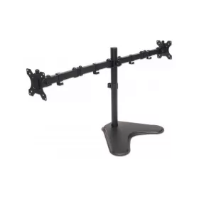   Manhattan Fali/asztali állvány -  Dupla karos, 2db monitor részére (max.VESA:100x100, 13"-32"-ig, fekete)