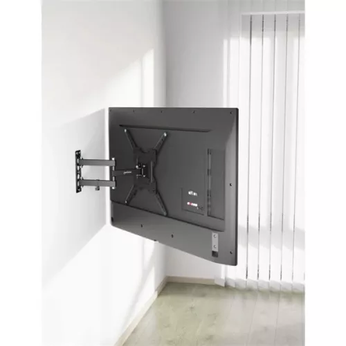 Manhattan TV állvány - Fali, dönthető, forgatható, TV állvány Fekete (max.VESA:400x400)(23"-55"-ig)