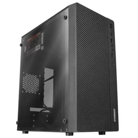   Everest Számítógépház - WARP Peak 250W (fekete; Micro ATX / MINI-ITX, 250W táp, 2xUSB2.0 )