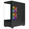 Rampage Számítógépház - CALIBRE (fekete; üveg; mATX; alsó táp; 3x120mm RGB, 1xUSB3.0 + 2xUSB2.0)