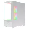 Rampage Számítógépház - CALIBRE (fehér; üveg; mATX; alsó táp; 3x120mm RGB, 1xUSB3.0 + 2xUSB2.0)