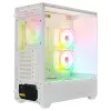 Rampage Számítógépház - CALIBRE (fehér; üveg; mATX; alsó táp; 3x120mm RGB, 1xUSB3.0 + 2xUSB2.0)