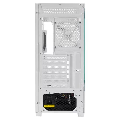 Rampage Számítógépház - CALIBRE (fehér; üveg; mATX; alsó táp; 3x120mm RGB, 1xUSB3.0 + 2xUSB2.0)