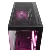 Rampage Számítógépház - HYDRA V4 (fekete; üveg; ATX; alsó táp; 4x120mm RGB, 1xUSB3.0 + 2xUSB2.0)