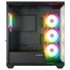 Rampage Számítógépház - HYDRA V4 (fekete; üveg; ATX; alsó táp; 4x120mm RGB, 1xUSB3.0 + 2xUSB2.0)
