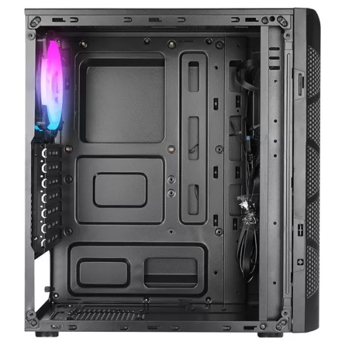 Everest Számítógépház - CREST V1 (fekete; üveg; ATX; alsó táp; 4x120mm RGB, 1xUSB3.0 + 2xUSB2.0)