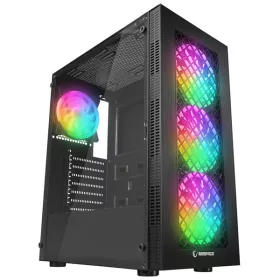   Rampage Számítógépház - PLAID V1 (fekete; üveg; ATX; alsó táp; 4x120mm RGB, 1xUSB3.0 + 2xUSB2.0)