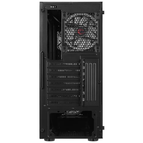 Rampage Számítógépház - PLAID V1 (fekete; üveg; ATX; alsó táp; 4x120mm RGB, 1xUSB3.0 + 2xUSB2.0)