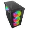 Rampage Számítógépház - VEGA V2 (fekete; üveg; mATX; alsó táp; 4x120mm RGB, 1xUSB3.0 + 2xUSB2.0)