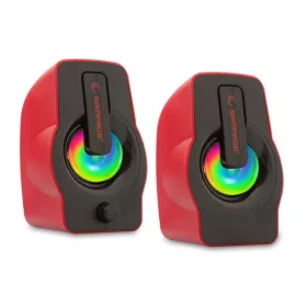   Rampage Hangszóró 2.0 - RMS-G7 Falsetto (6W RMS; hangerőszabályzó; 3,5mm jack; USB, RGD LED, Piros)
