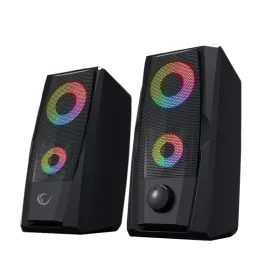   Rampage Hangszóró 2.0 - RMS-X9 2.0 RGB (6W RMS; hangerőszabályzó; USB, RGD LED, Piros)