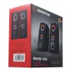 Rampage Hangszóró 2.0 - RMS-X9 2.0 RGB (6W RMS; hangerőszabályzó; USB, RGD LED, Piros)