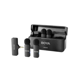   BOYA Mikrofon - BY-V4 (Vezeték nélküli, zajszűrés, fekete, 3,5mm)