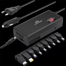   Advance Notebook töltő - Universal Charger for Laptops (90W, 9 csatlakozó, automata feszültség érzékelés, LCD, fekete)