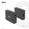 Club 3D Hálózati Adapter - CAC-1906 (132W GaN, 2x USB-A, 2x USB-C, PD3.0, 4 csatlakozó)