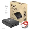 Club 3D Hálózati Adapter - CAC-1906 (132W GaN, 2x USB-A, 2x USB-C, PD3.0, 4 csatlakozó)