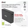 Club 3D Hálózati Adapter - CAC-1906 (132W GaN, 2x USB-A, 2x USB-C, PD3.0, 4 csatlakozó)
