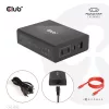 Club 3D Hálózati Adapter - CAC-1906 (132W GaN, 2x USB-A, 2x USB-C, PD3.0, 4 csatlakozó)