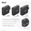 Club 3D Hálózati Adapter - CAC-1912EU (100W GaN, 2x USB-A, 2x USB-C, PD3.0, 4 csatlakozó)