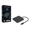Conceptronic Notebook Dokkoló - DONN09B (USB-C to HDMI+VGA+USB-A+AUX, fekete)