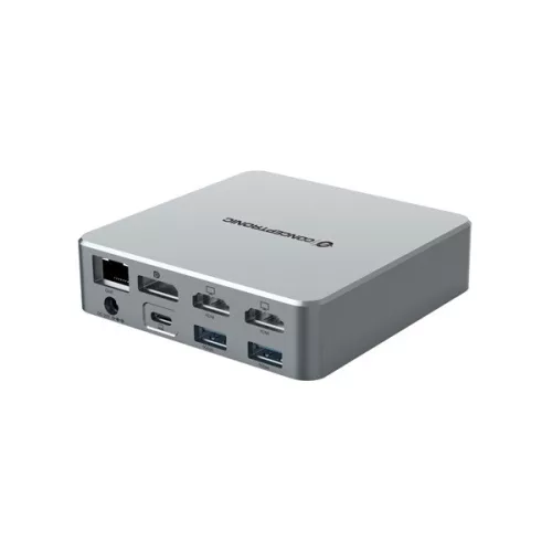 Conceptronic Notebook Dokkoló - DONN25G (USB-C to HDMI/DP/USB-C PD/USB-A/SD/TF/RJ45/Audio)