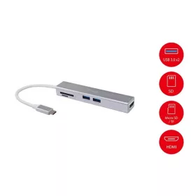   Equip Multifunkciós átalakító - 133480 (Bemenet: USB-C, Kimenet: HDMI/USB3.2 Gen1/TF/MicroSD)