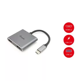   Equip Notebook Dokkoló - 133484 (Bemenet: USB-C, Kimenet: USB-C PD:100W/2x HDMI/VGA/USB3.0)