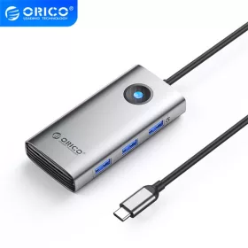   Orico Notebook Dokkoló - PW11-6P-GY (Bemenet: USB-C, Kimenet: HDMI/USB-A+C/PD100W, sötétszürke)
