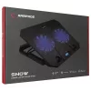 Rampage Notebook Hűtőpad 17"-ig - AD-RC44 SNOW (max 22 dbA, 86,6 m3/h, fém rács; 2x15cm venti, 2xUSB, LCD kijelző)