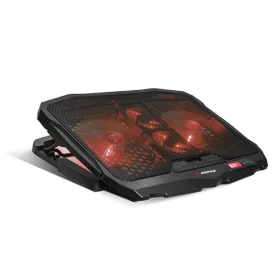   Rampage Notebook Hűtőpad 17"-ig - AD-RC4 RED (fém rács; 2x12,5cm+2x7cm venti, piros)