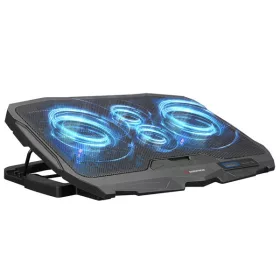   Rampage Notebook Hűtőpad 17"-ig - AD-RC4 Blue (fém rács; 2x12,5cm+2x7cm venti, kék)