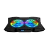 Rampage Notebook Hűtőpad 17"-ig - AD-RC9 TORNADO (20dB; 2*11,5cm venti, 1200rpm, RGB LED) Fekete