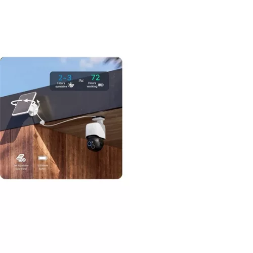 Safemo IP wifi dómkamera - ST1 (4K Ultra HD, 8MP, IP65, mikrofon, hangszóró, 8GB, 13200mAh, SolarP 3W, 24/7)