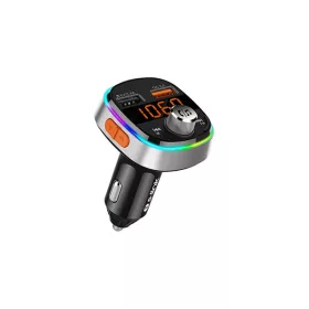   S-Link FM Transmitter - SL-BT235 Rainbow Bluetooth  (BT5.0; Dual USB, 3A USB gyorstöltő, RGB)