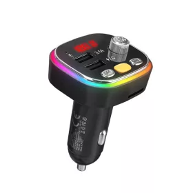   S-Link FM Transmitter - SL-BT306  (5V/3.1A, Bluetooth, 2db USB,Micro SD, RGB)