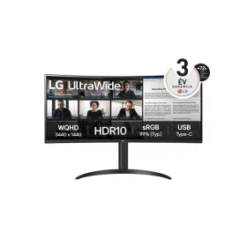   LG Monitor 34" - 34WR55QK-B (VA; Ívelt, 21:9; 3440x1440; 5ms; 300cd; 100Hz, HDMIx2, DP; USB; HDR10; sRGB99%; mag áll)
