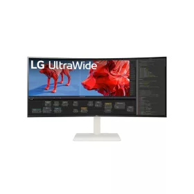   LG Monitor 38" - 38BR85QC-W (IPS; Ívelt, 21:9; 3840x1600; 1ms; 450cd; 144Hz, HDMIx2, DP, USB-C, Spkr, HDR600, Mag.áll)