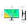 Samsung Monitor 32" - S32D600EAU (IPS, 2560x1440, 16:9, QHD, 100HZ, 350cd/m2, 5ms, Pivot)