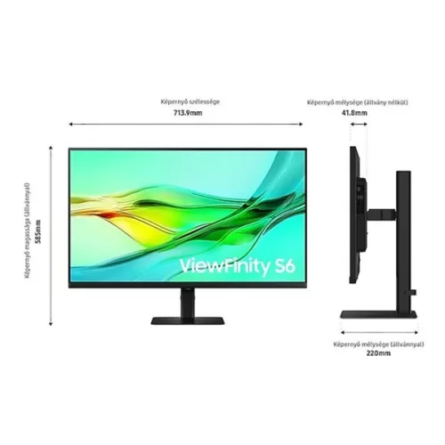Samsung Monitor 32" - S32D600UAU (IPS, 2560x1440, 16:9, QHD, 100HZ, 350cd/m2, 5ms, Pivot)