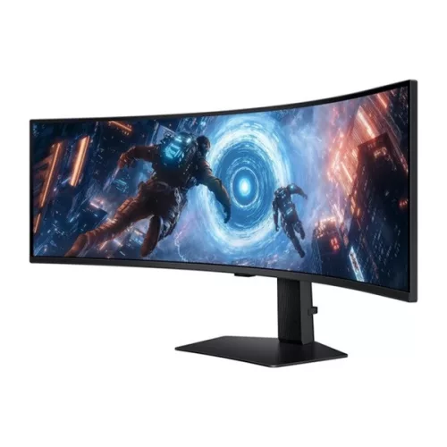 Samsung Monitor 49" - S49FG910EU (VA, 5120x1440, 32:9, DQHD, 144HZ, 350cd/m2, 1ms, Ívelt)