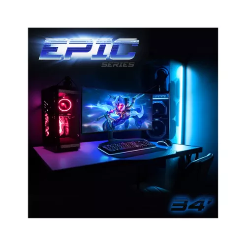 Spirit of Gamer Monitor 34" - EPIC 34" (VA, 21:9, 3440x1440, 1ms, 165 Hz, 400 cd/m2, 4000:1, HDMI/DP/3,5 mm Jack)