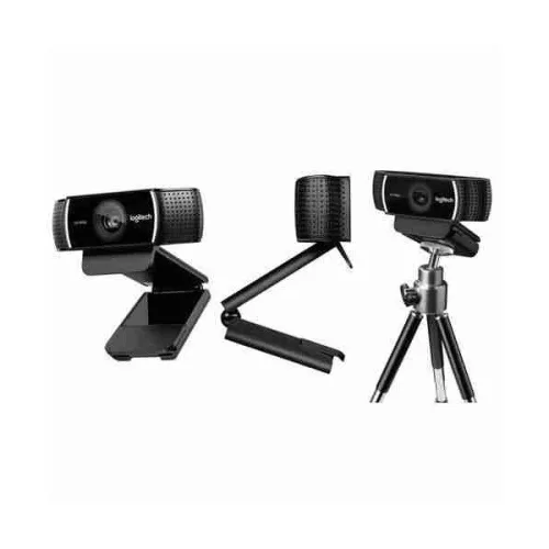 Logitech Webkamera - C922 Pro Stream (1920x1080 képpont, állvány, mikrofon, Full HD, fekete)