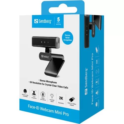Sandberg Webkamera - Face-ID Webcam Mini Pro