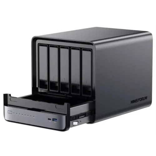 MinisForum AI NAS - N5 Pro (AMD Ryzen AI 9 HX Pro 370, 16GB, 128GB, Miniscloud OS)