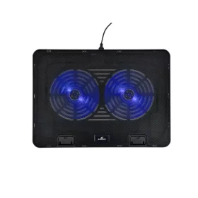   Bluestork Notebook Hűtőpad 17"-ig - NB-COOLER-ONE (LED, 2xUSB-A)