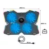 Spirit of Gamer Notebook Hűtőpad 17"-ig - AIRBLADE 500 RGB (25dB; 4x12cm, RGB, 2xUSB2.0)