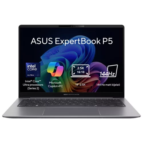 ASUS Notebook - Expertbook P5405CSA-NZ0397W, 14" WQXGA, Intel® Core 5  228V, 32GB, 1TB M.2, INT, WIN11H, Szürke
