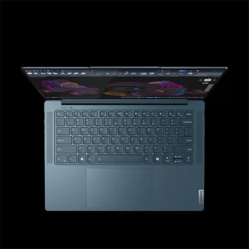 LENOVO Notebook - Yoga Pro 7 14AHP9, 14.5" 2.5K, AMD Ryzen 7-8845HS, 16GB, 512GB SSD, nV RTX 3050 6GB, NoOS, Tidal Teal
